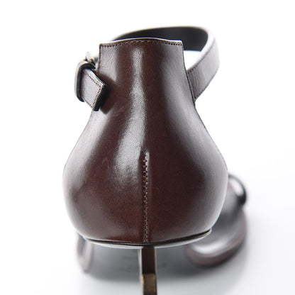 Saint Laurent Calfskin Opyum 110 Sandals 40 Brown 11 of 12