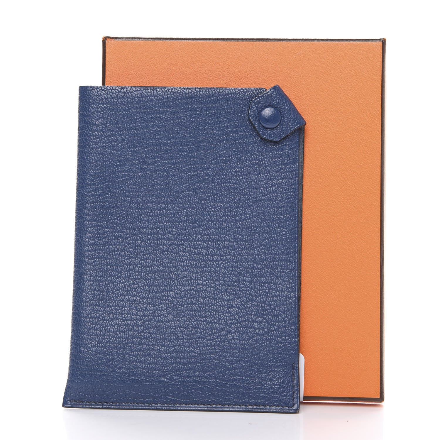 Hermes Chevre Mysore Tarmac PM Passport Holder Bleu Saphir 9 of 9