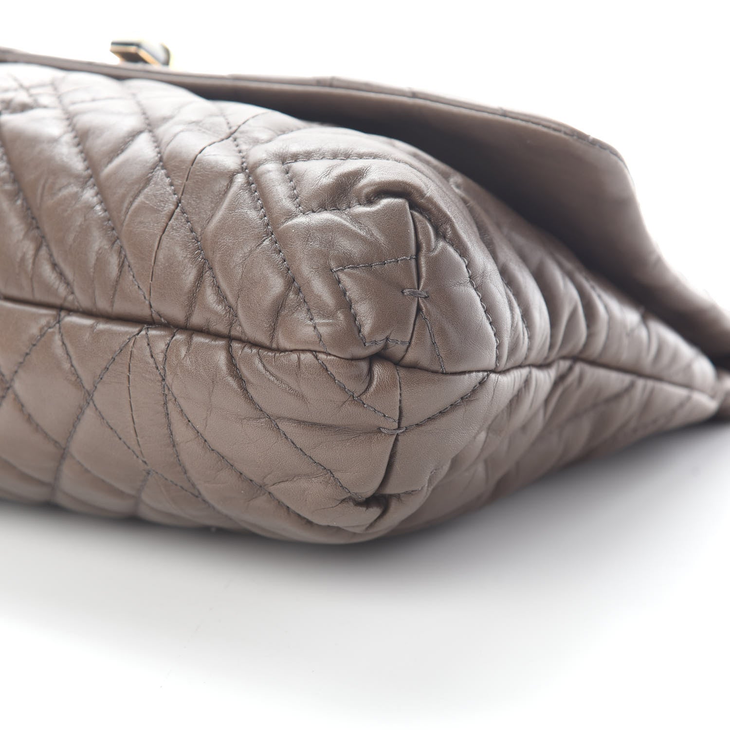 Lanvin Calfskin Quilted Medium Happy Shoulder Bag Brown Olive 8 of 9