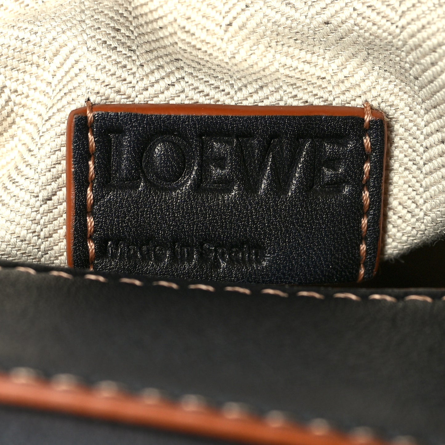 Calfskin Medium Puzzle Bag Black Tan