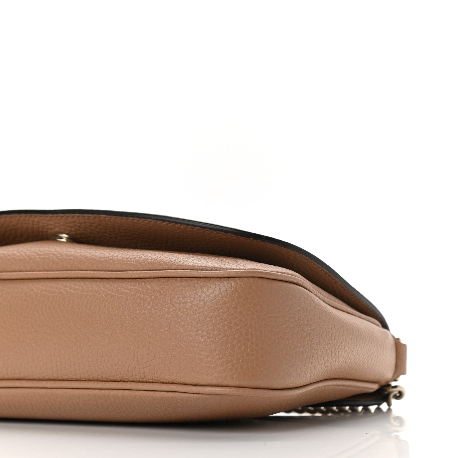 Gucci Pebbled Calfskin Medium Soho Flap Crossbody Camelia 10 of 12