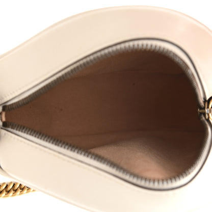 Gucci Calfskin Matelasse Mini GG Marmont Round Shoulder Bag White 5 of 10
