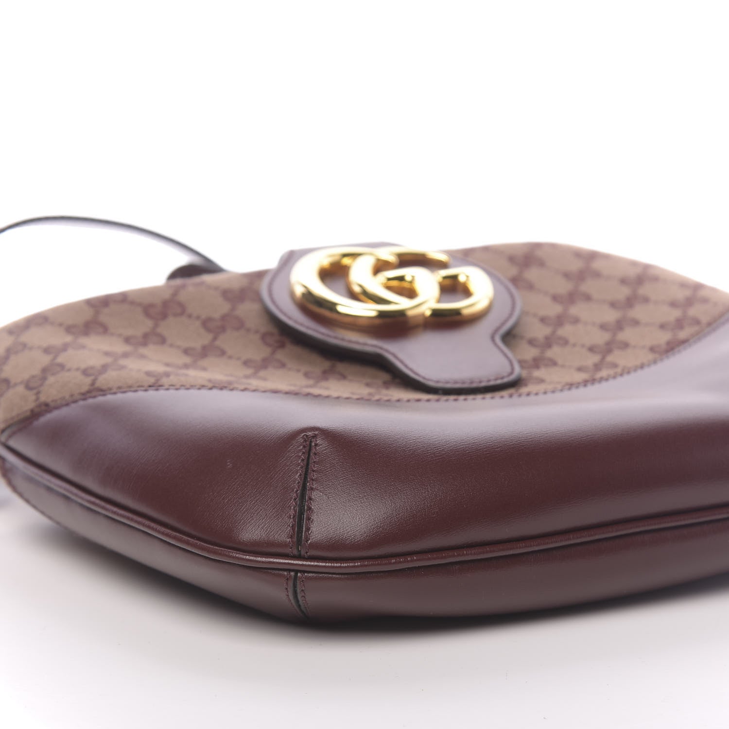 Gucci GG Monogram Calfskin Medium Arli Shoulder Bag Sahara Rubino Chardonnay 8 of 10