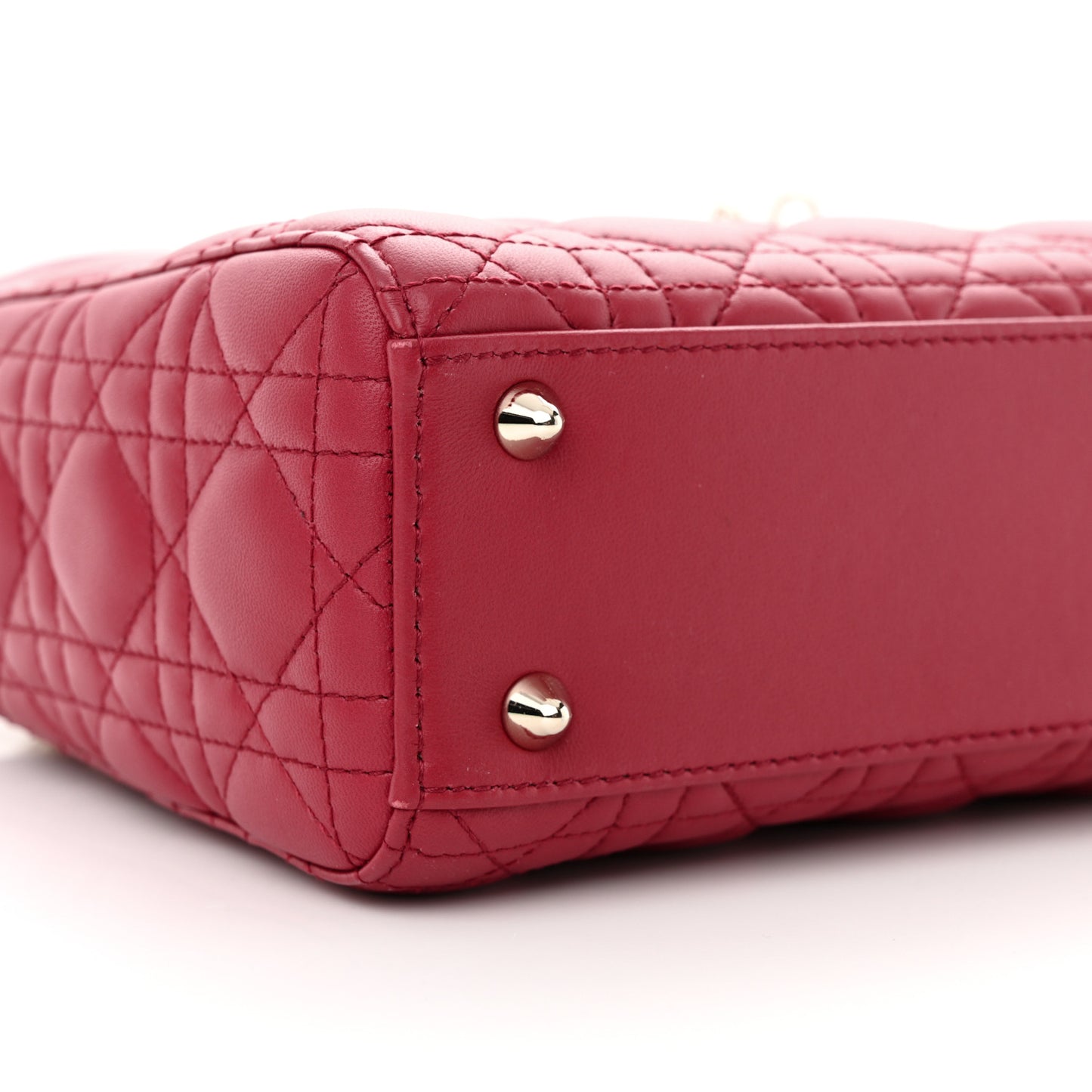 Lambskin Cannage Small My ABCDior Lady Dior Red