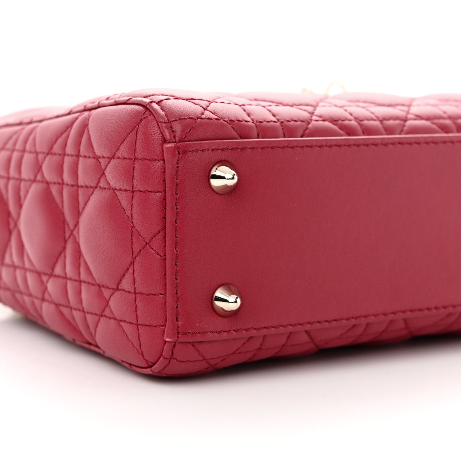 Christian Dior Lambskin Cannage Small My ABCDior Lady Dior Red 8 of 10