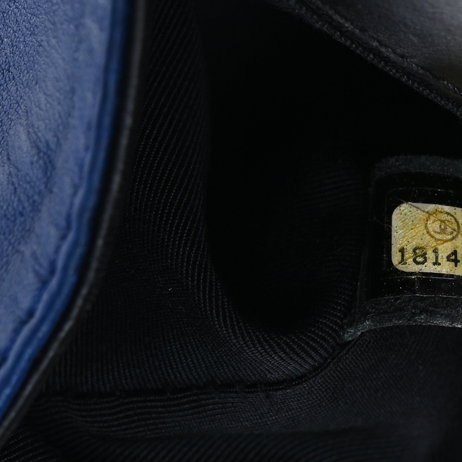 Chanel Lambskin Quilted Medium Boy Flap Black Blue Fonce 7 of 12