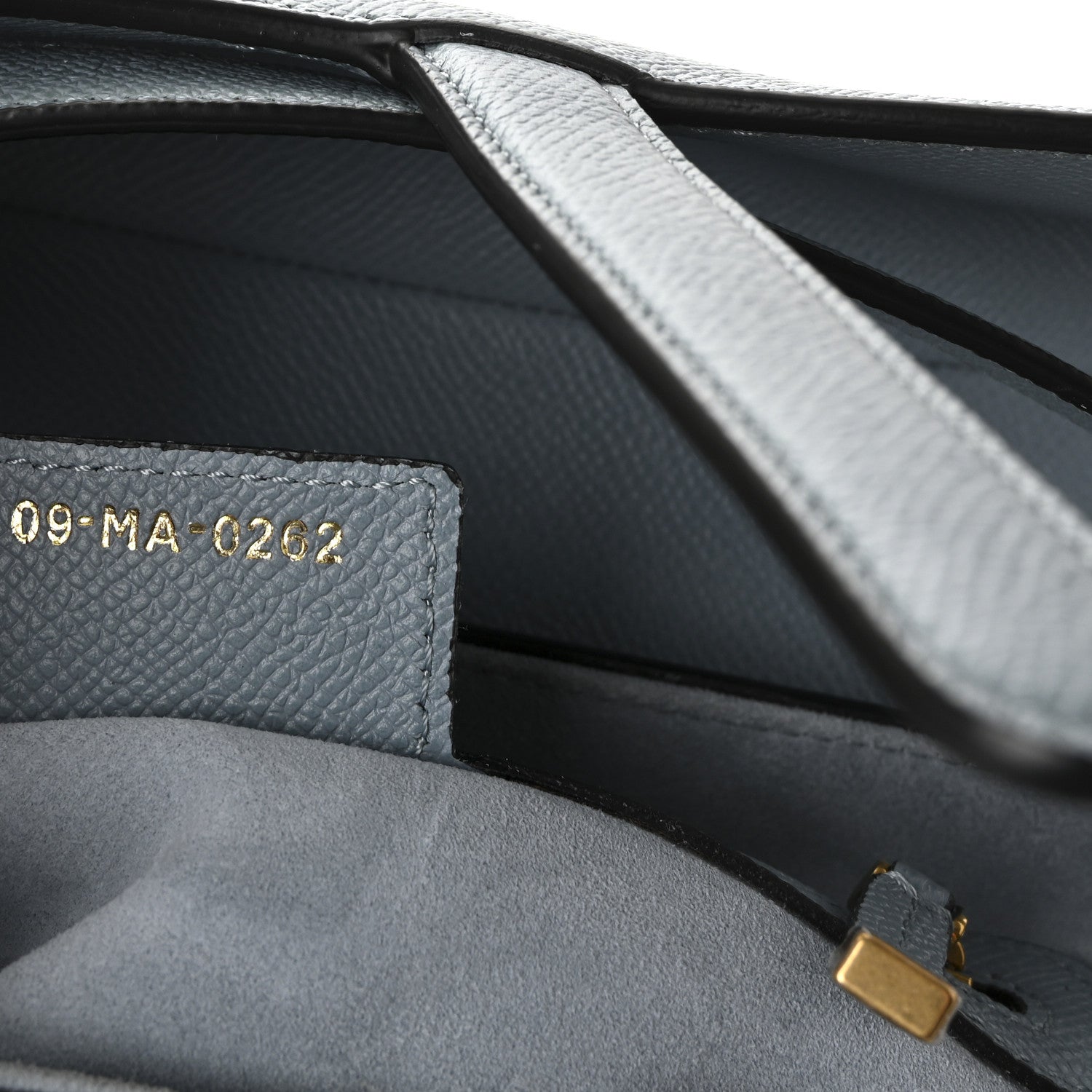 Christian Dior Grained Calfskin Saddle Bag With Strap Sky Blue 7 of 10