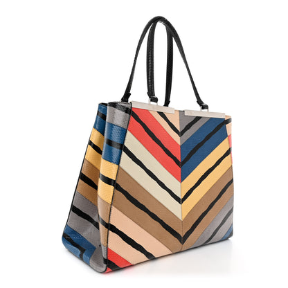 Fendi Ayers Printed Large 3Jours Tote Black Multicolor 3 of 12