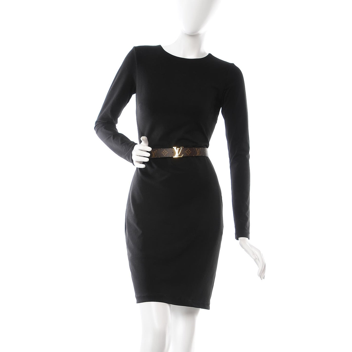 Calfskin Monogram 30mm LV Initiales Reversible Belt 85 34 Black