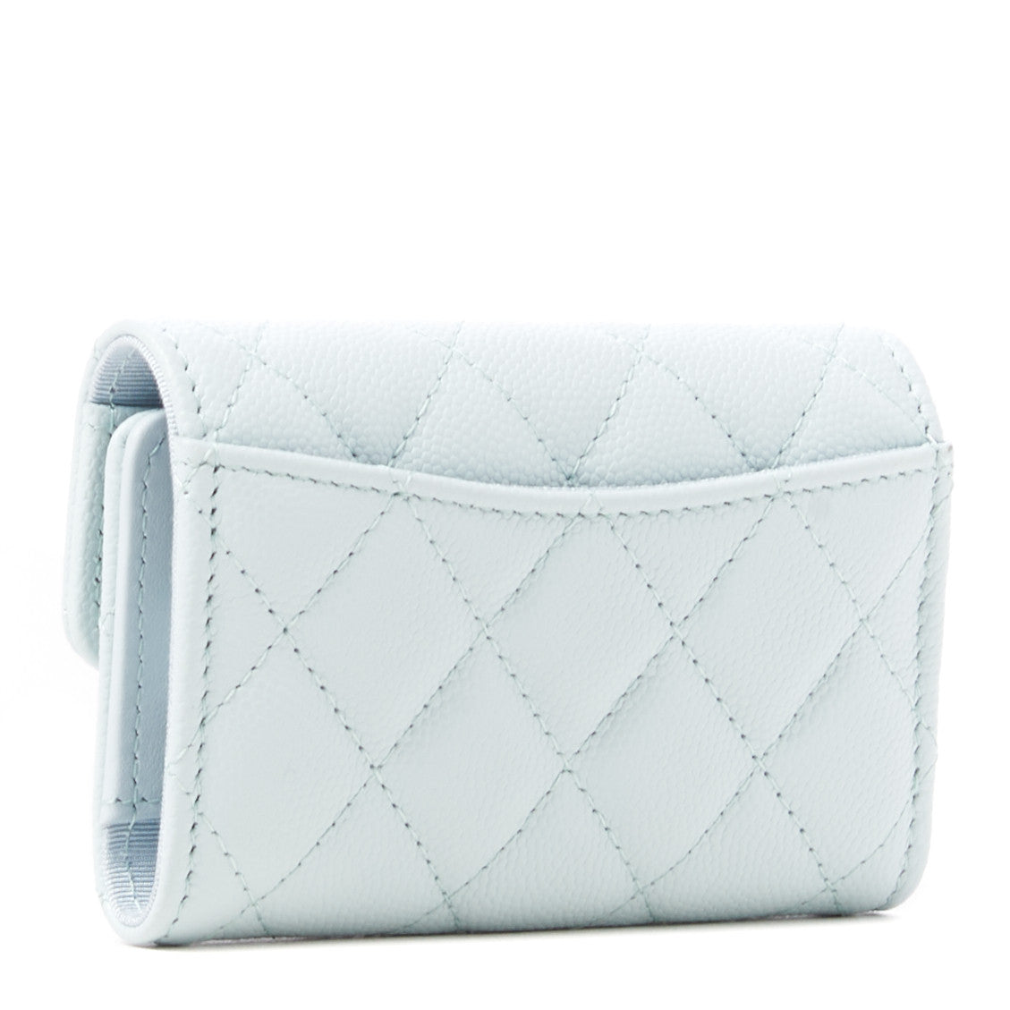 Chanel Caviar Quilted Classic 4 Key Holder Wallet Light Blue 2 of 9
