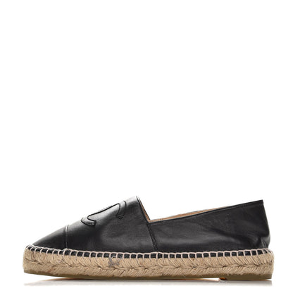 Chanel Lambskin CC Espadrilles 39 Black 1 of 10