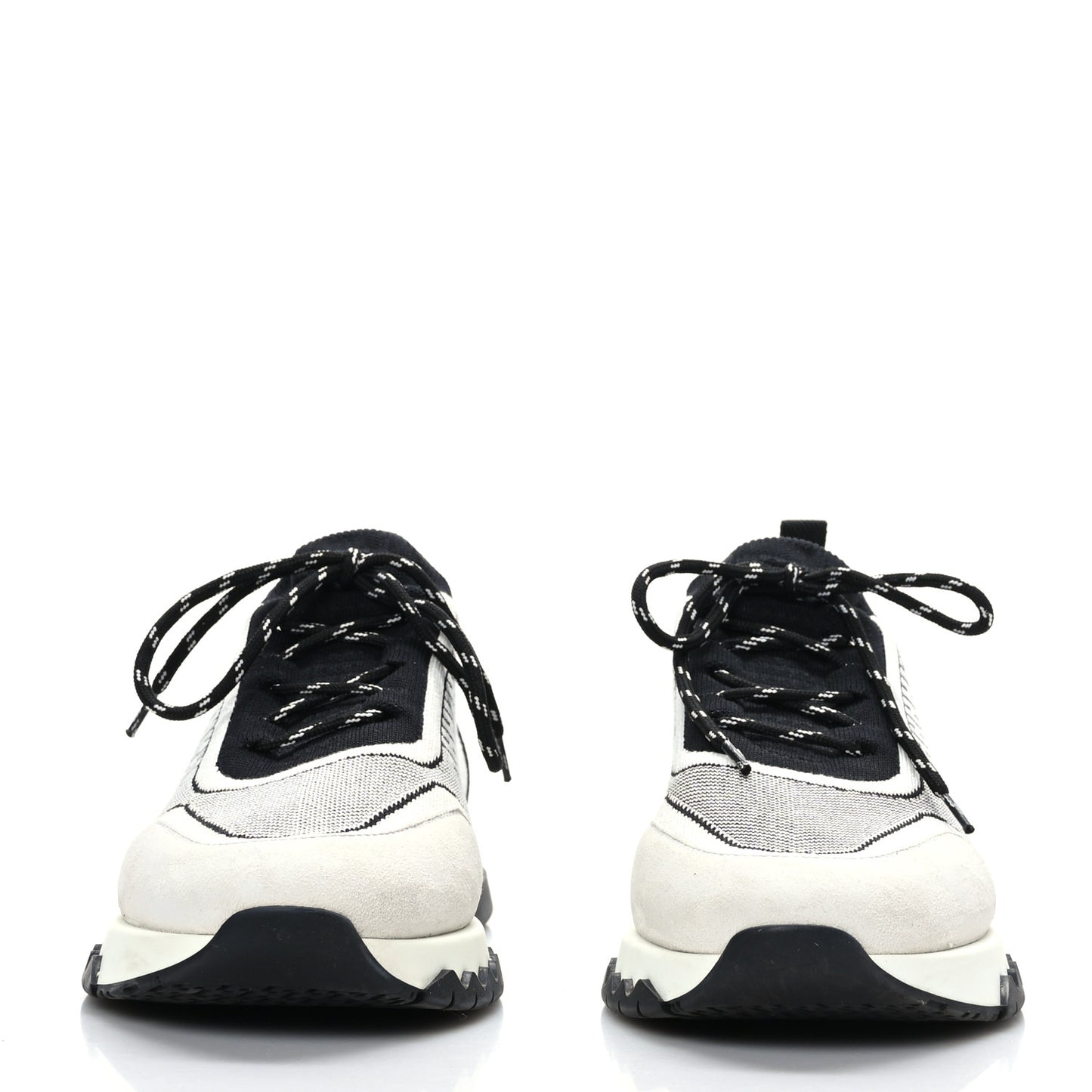 Knit Bi-Color Womens Addict Sneakers 39.5 Black White