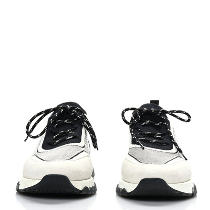 Hermes Knit Bi-Color Womens Addict Sneakers 39.5 Black White 2 of 6