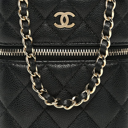 Chanel Caviar Quilted Phone Holder With Chain Black 9 of 10