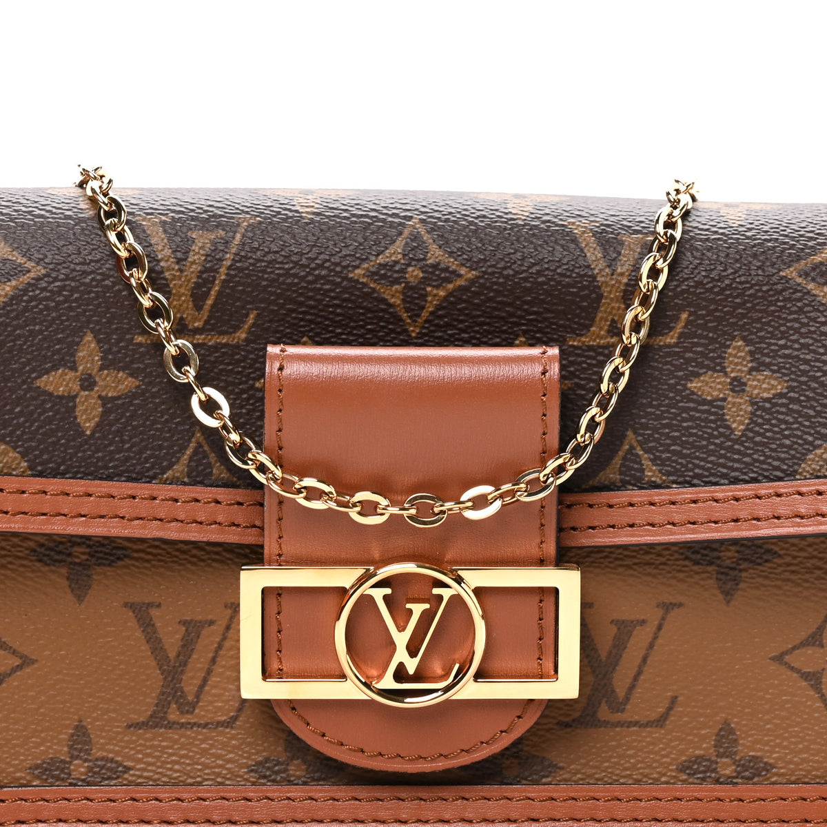 Louis Vuitton Reverse Monogram Dauphine Chain Wallet 7 of 10
