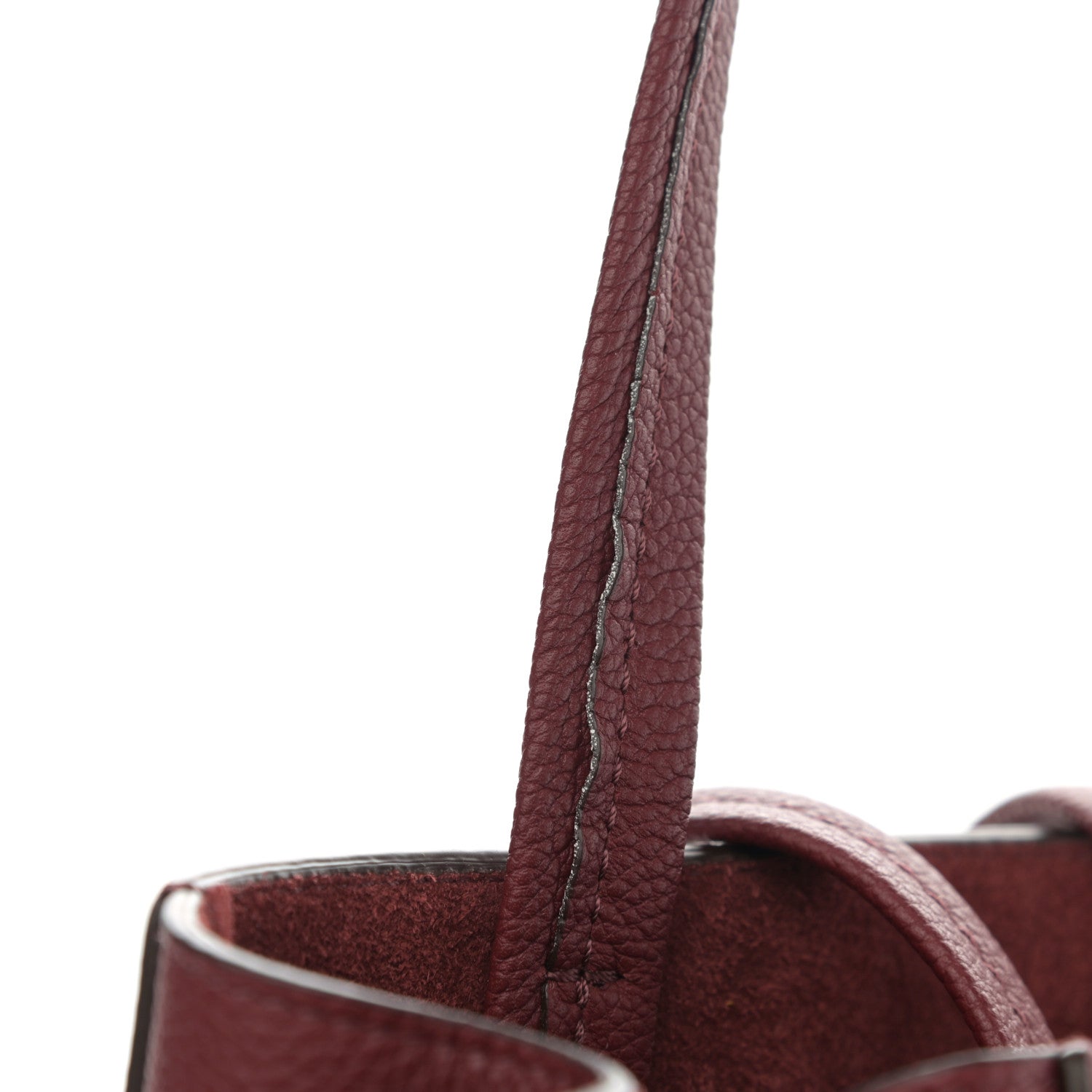 Celine Soft Grained Calfskin Small Belt Cabas Phantom Light Burgundy 10 of 10
