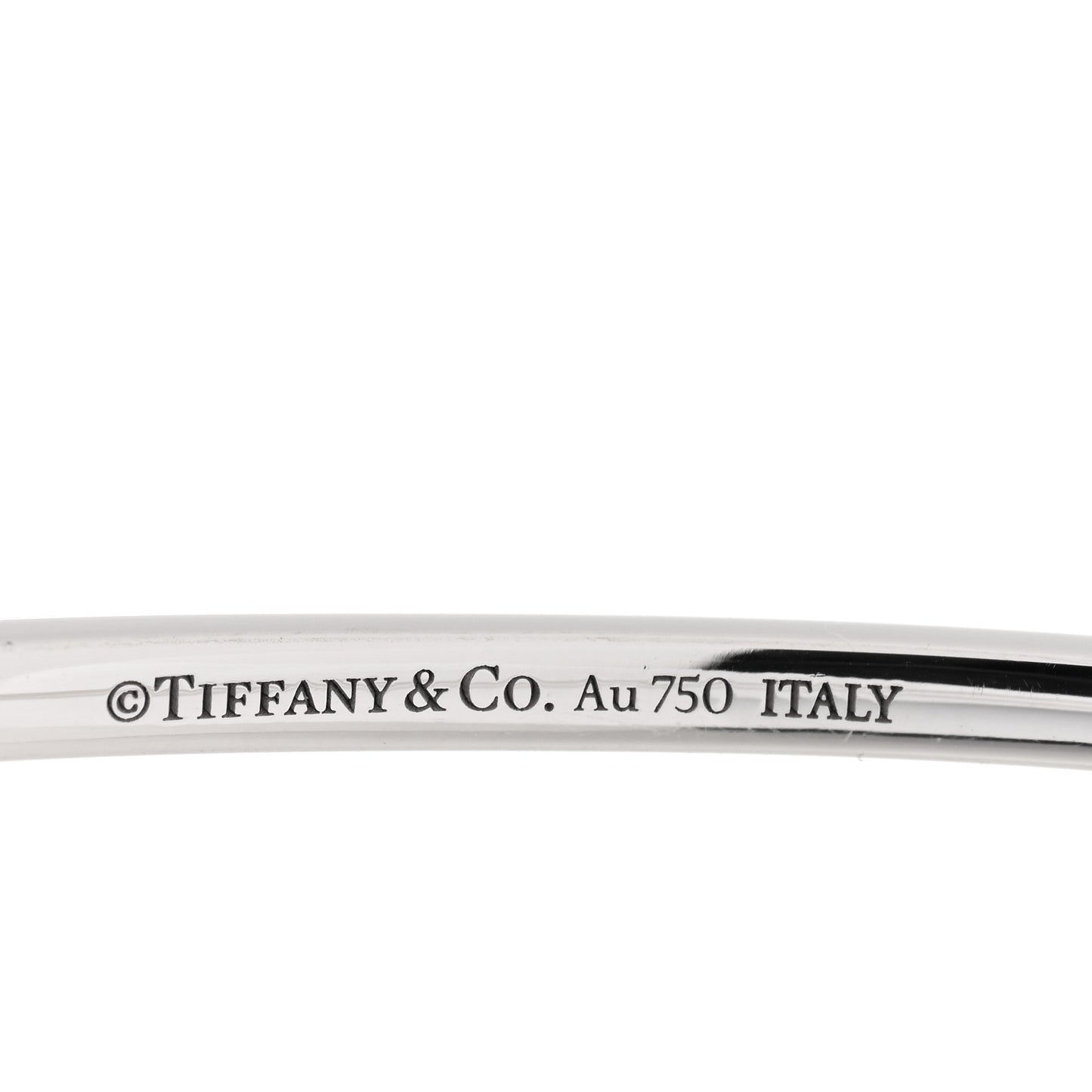 18K White Gold Diamond Metro Bangle Bracelet