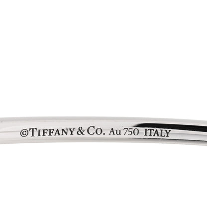 Tiffany 18K White Gold Diamond Metro Bangle Bracelet 3 of 4