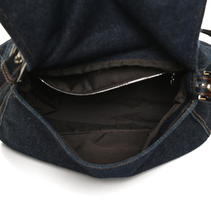 Fendi Denim Mama Baguette Blue 5 of 12