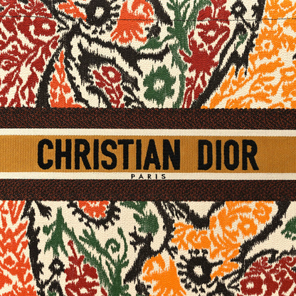 Christian Dior Canvas Embroidered Large Paisley Book Tote Multicolor 8 of 11