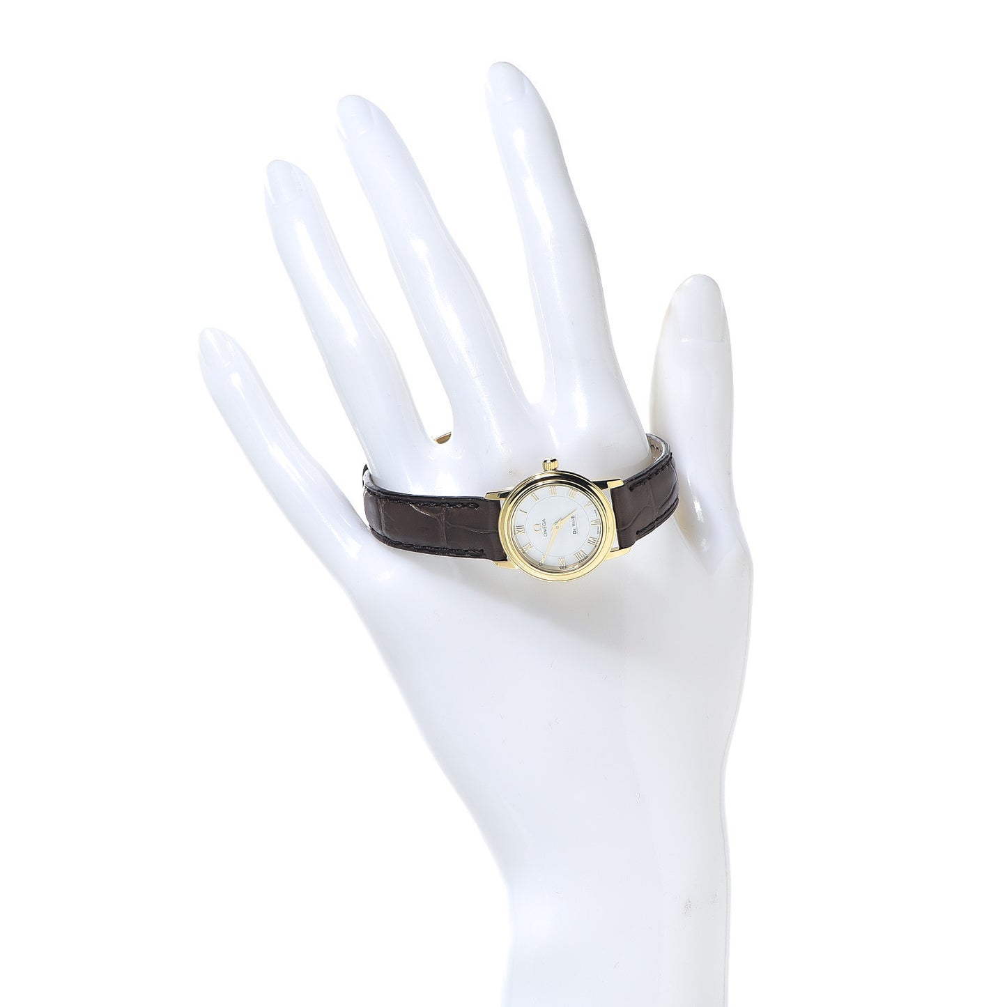 18K Yellow Gold Crocodile Mother of Pearl 22mm De Ville Prestige Quartz Watch 4670.71.02
