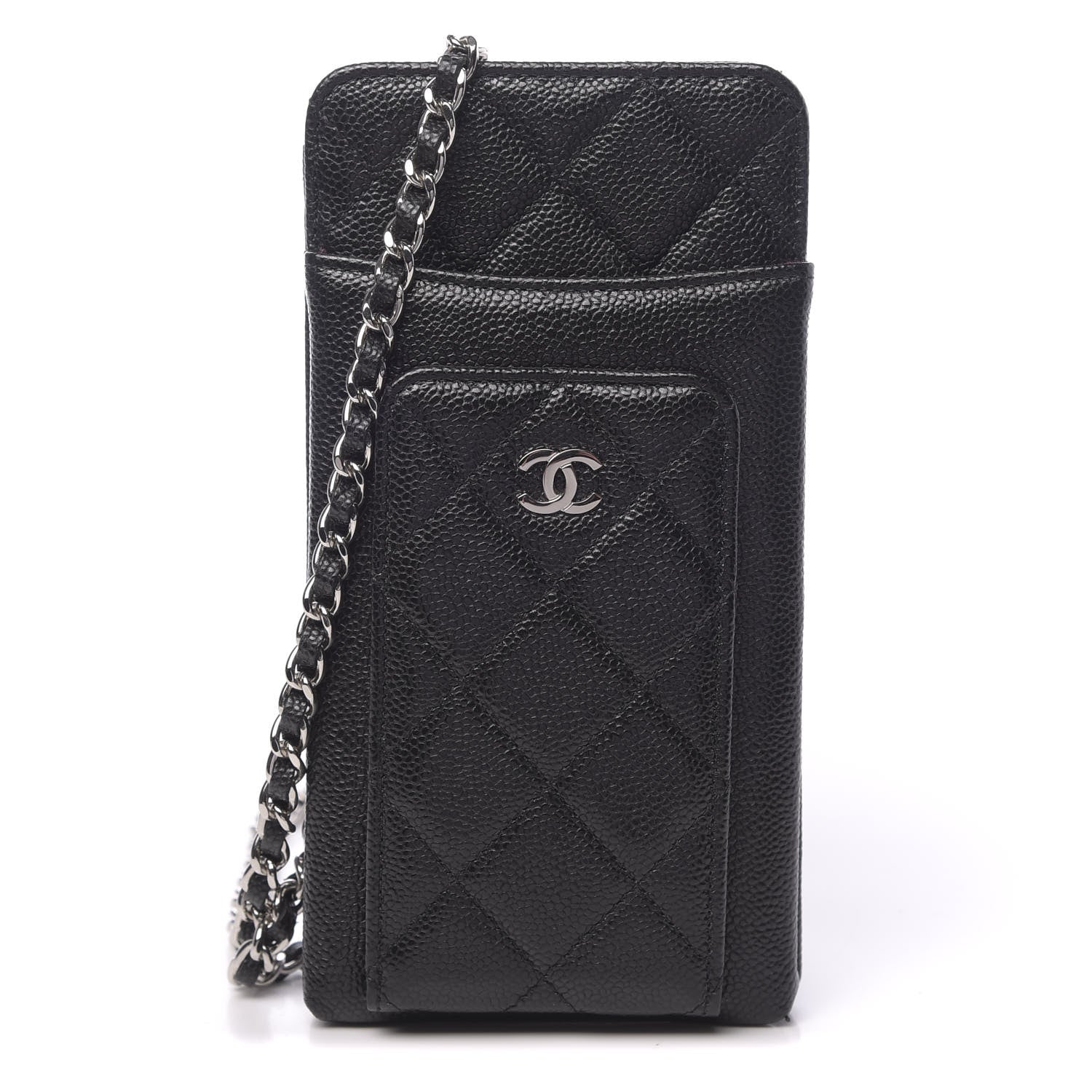 Chanel Caviar Quilted Zip Phone Case Black 1 of 14