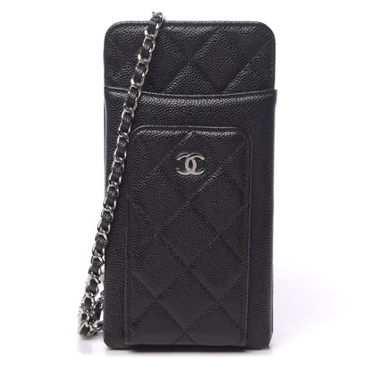 Chanel Caviar Quilted Zip Phone Case Black 1 of 14