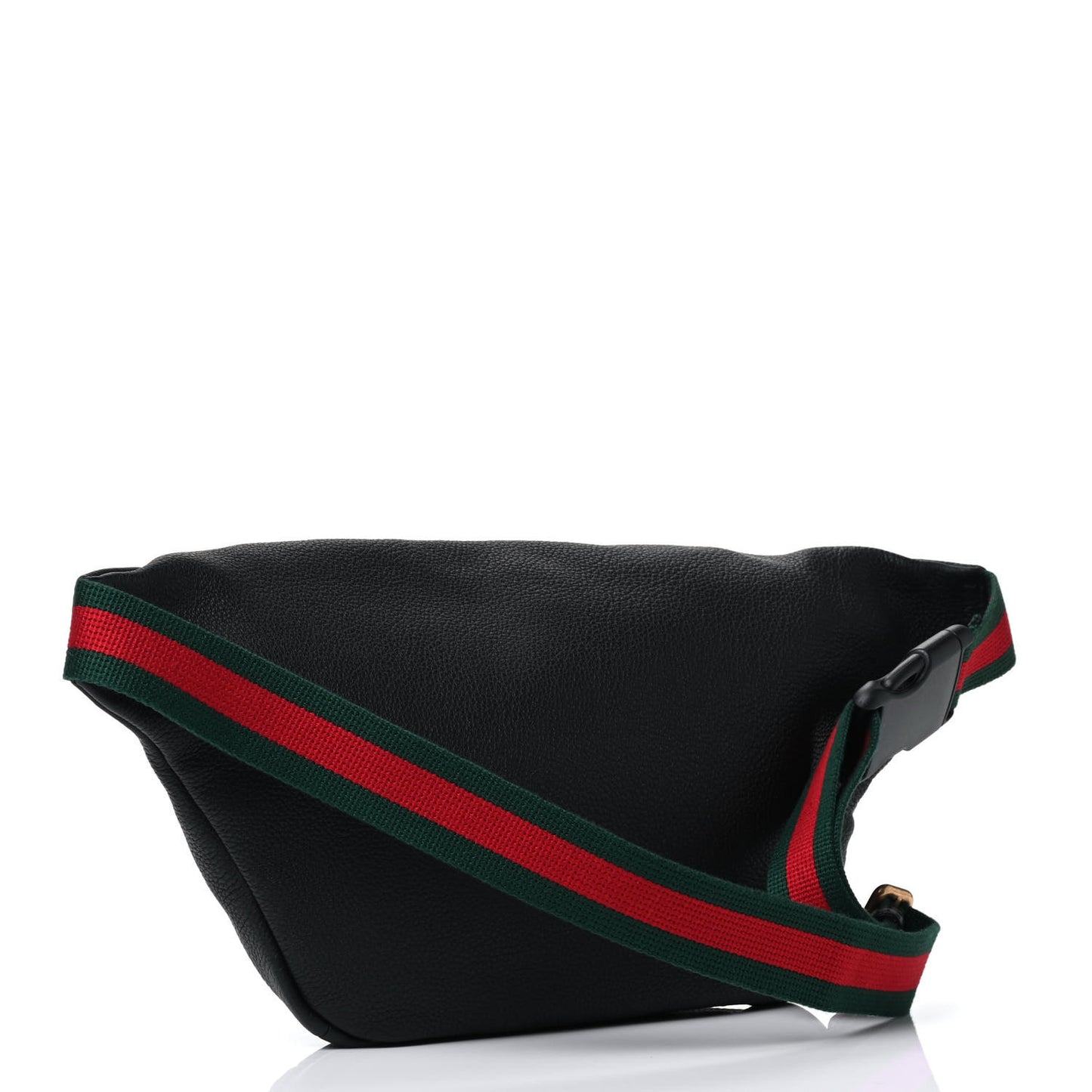 Grained Calfskin Logo Belt Bag Black