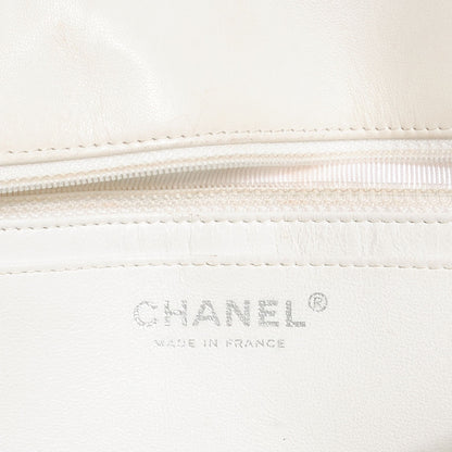 Chanel Distressed Patent Jumbo Single Flap White 6 of 11