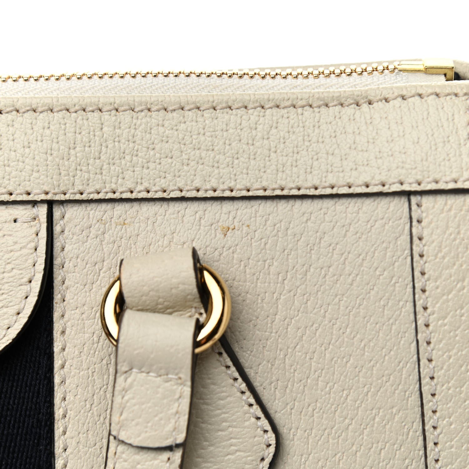 Gucci Textured Calfskin Web Small Ophidia Tote Bag Mystic White 11 of 12