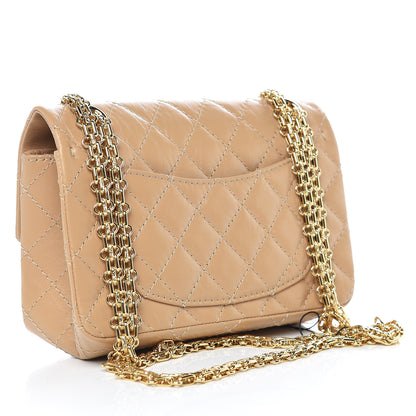Chanel Aged Calfskin Quilted 2.55 Reissue Mini Flap Beige 3 of 10