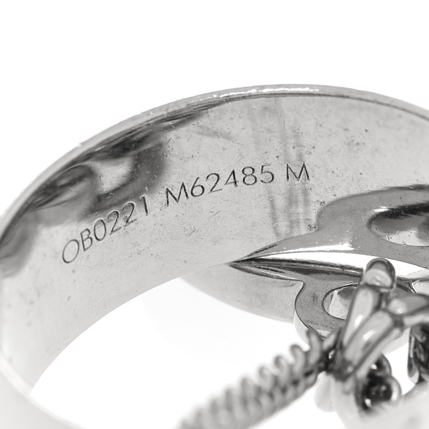 Louis Vuitton Zamac Palladium Monogram Charms Necklace Silver 8 of 9