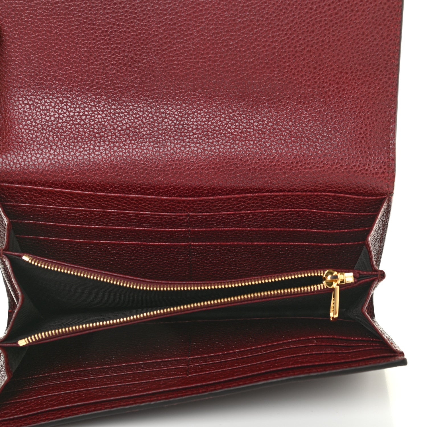Gucci Grainy Calfskin Zumi Continental Wallet Vintage Bordeaux 5 of 7