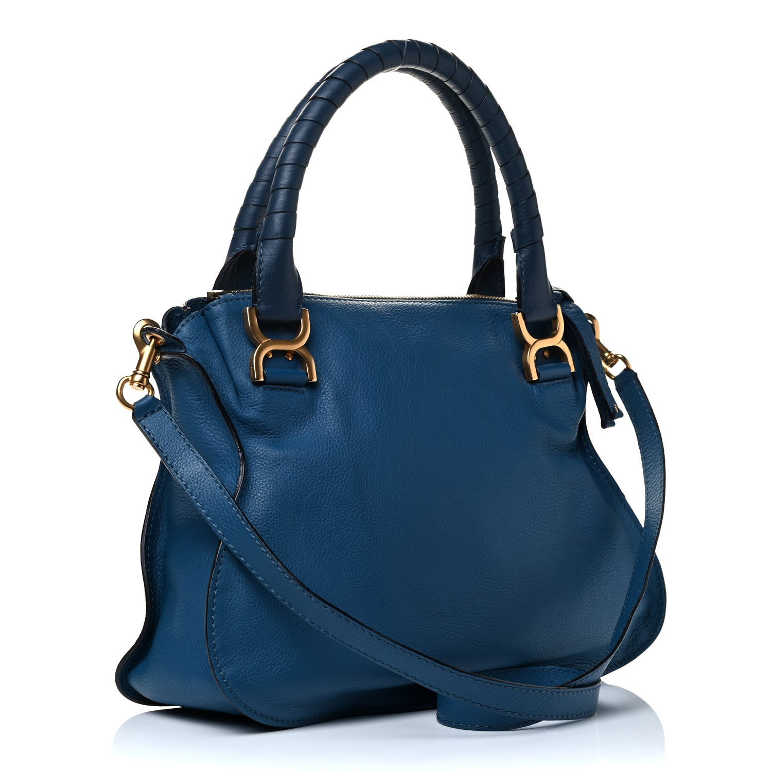 Chloe Calfskin Medium Marcie Satchel Factory Blue 2 of 4