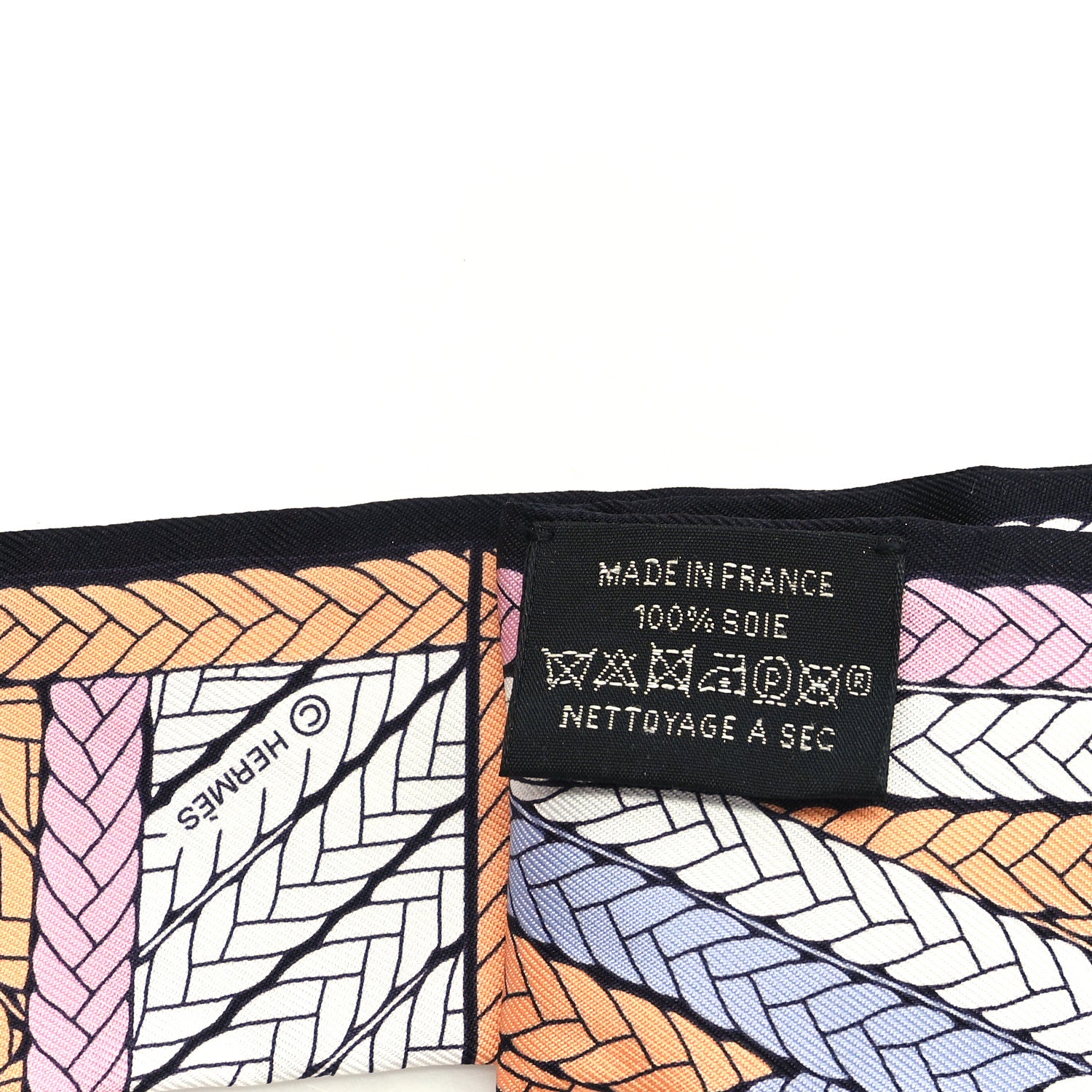 Hermes Silk Tresses H Twilly Abricot Black Rose 3 of 3