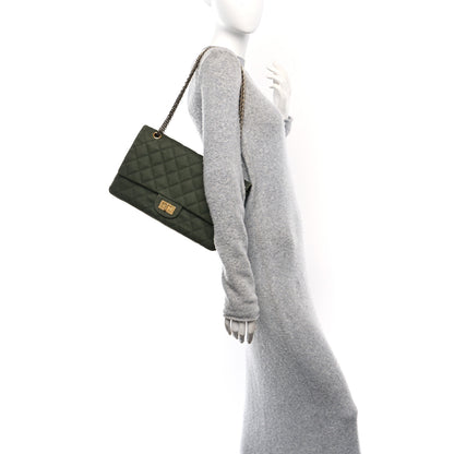 Chanel Canvas Quilted 2.55 Reissue 227 Flap Green 3 of 14
