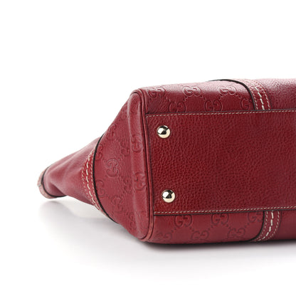 Gucci Guccissima Trim Signoria Tote Red 7 of 8
