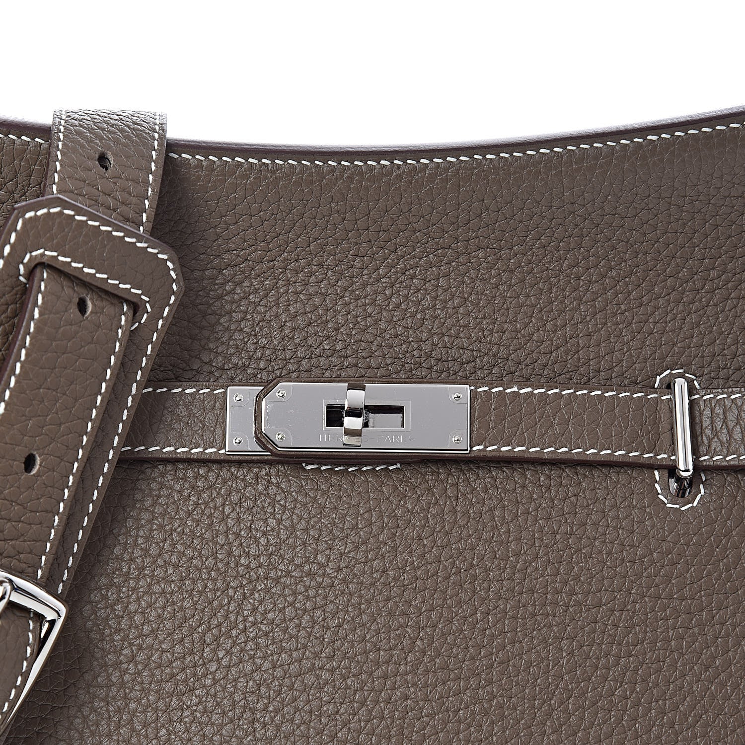 Hermes Taurillon Clemence Jypsiere 28 Etoupe 9 of 11