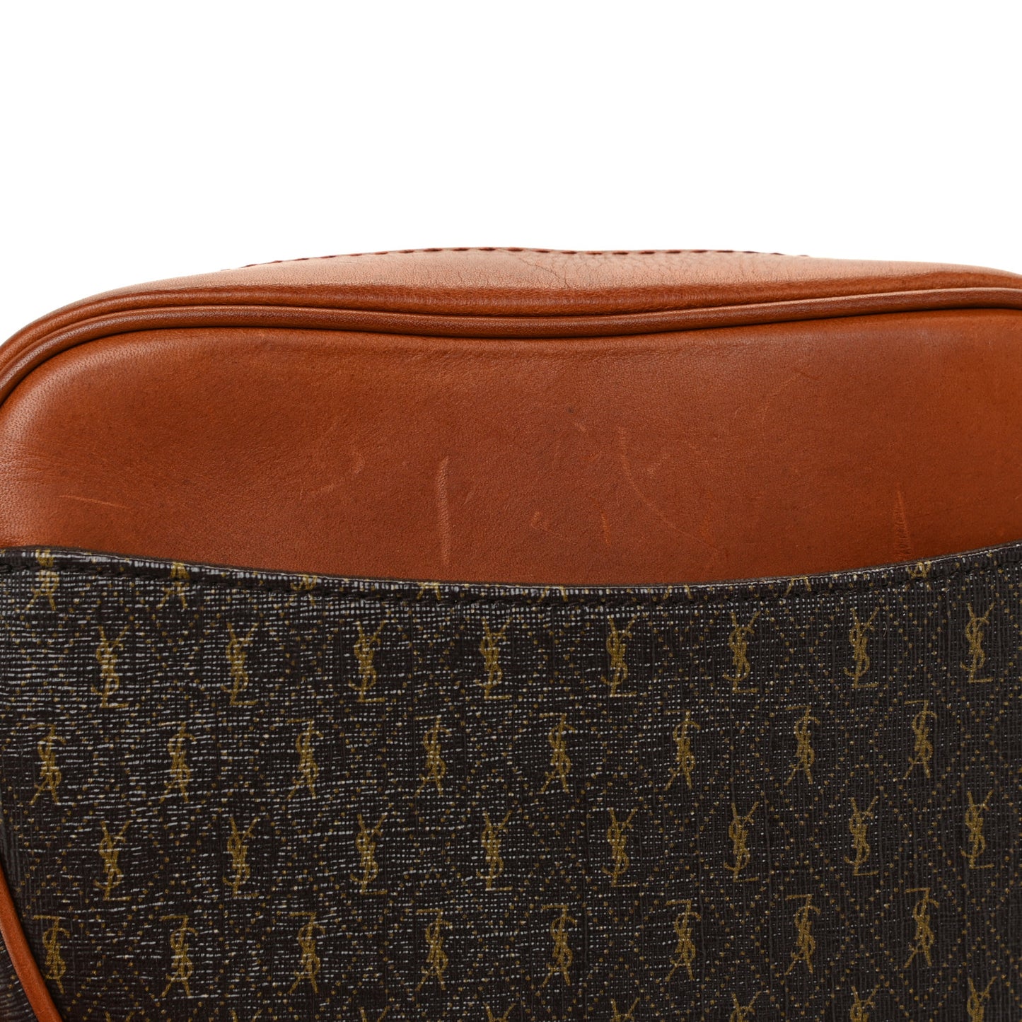Canvas Smooth Calfskin Le Monogramme Coeur Crossbody Chestnut