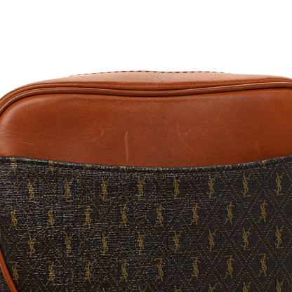 Saint Laurent Canvas Smooth Calfskin Le Monogramme Coeur Crossbody Chestnut 12 of 13