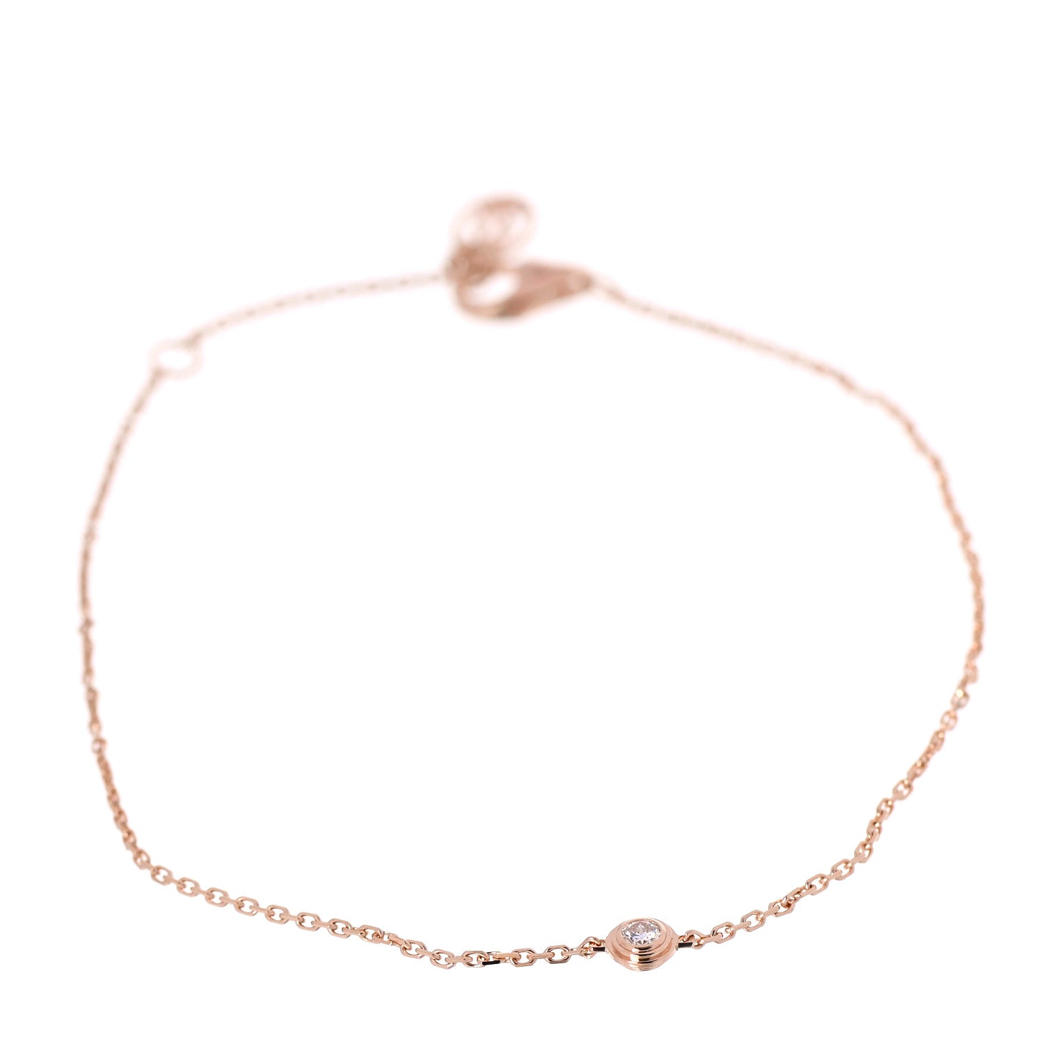 Cartier 18K Pink Gold Diamond XS D'Amour Bracelet 1 of 6