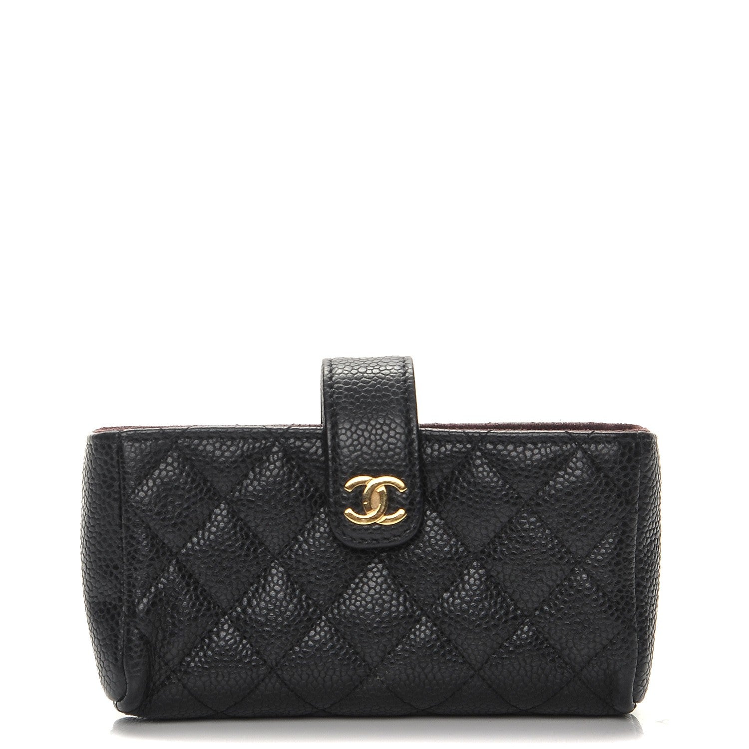 Chanel Caviar Quilted Mini Phone Holder Clutch Black 1 of 7