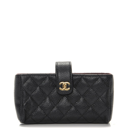 Chanel Caviar Quilted Mini Phone Holder Clutch Black 1 of 7