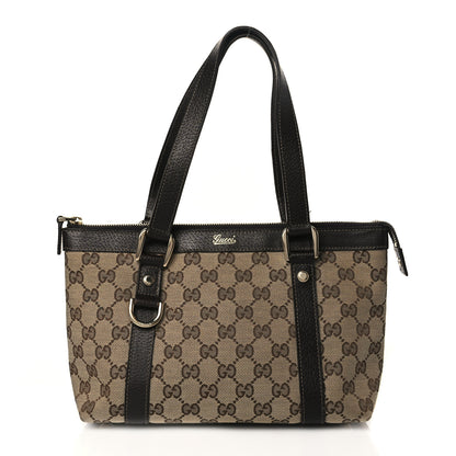 Gucci Monogram Small Abbey Tote Dark Brown 1 of 10