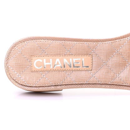 Chanel Fantasy Calfskin Pearl Cord CC Mules 38 Ivory 7 of 9