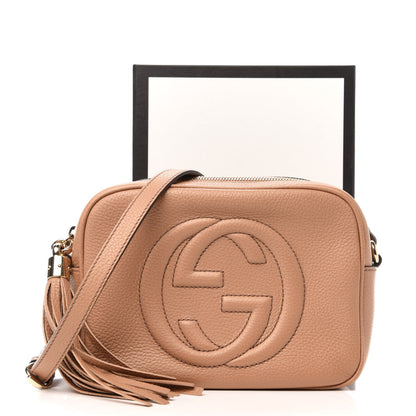 Gucci Pebbled Calfskin Small Soho Disco Bag Camelia 12 of 12
