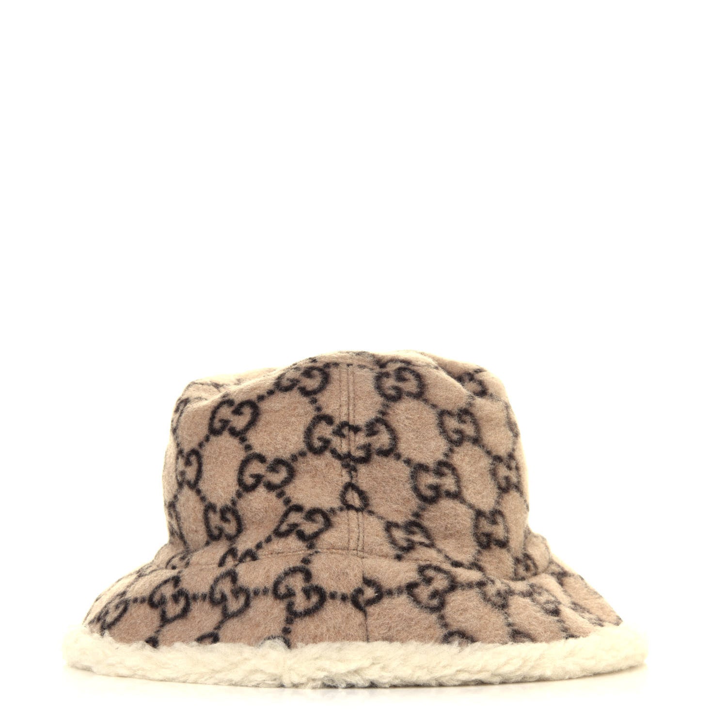 Gucci Covered Wool GG Monogram Bucket Hat L Beige Ebony 3 of 6