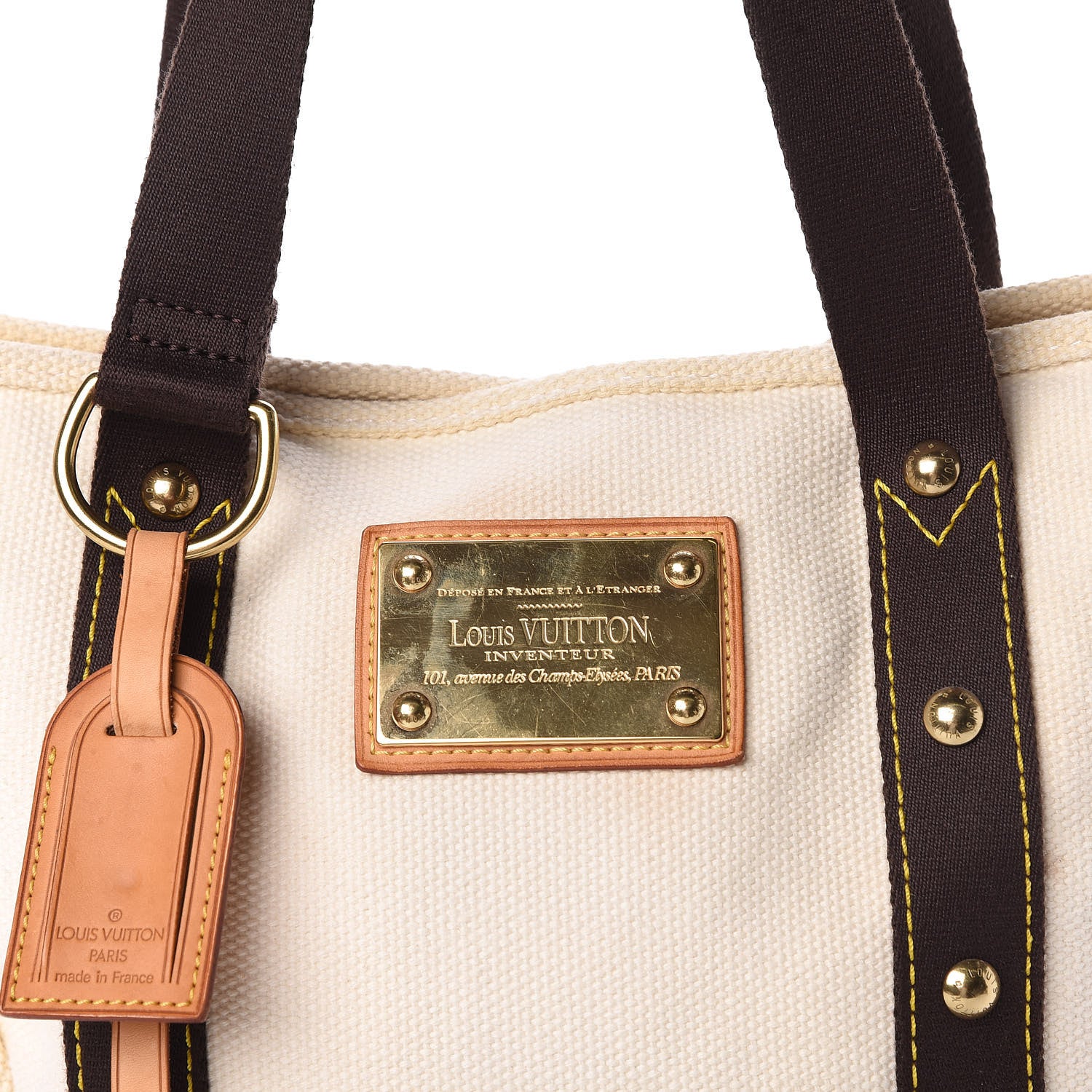Louis Vuitton Toile Antigua Cabas MM Tote White 8 of 8
