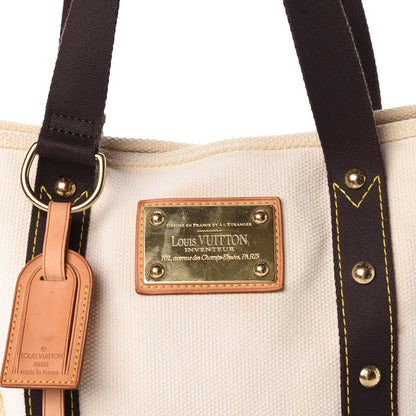 Louis Vuitton Toile Antigua Cabas MM Tote White 8 of 8