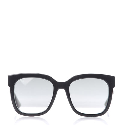 Gucci Square Frame Glitter Sunglasses GG0034S Black Green 2 of 8
